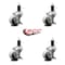 Service Caster 2 Inch Thermoplastic Wheel 1-3/8 Inch Expanding Stem Caster with Brakes, 4PK SCC-EX05S210-TPRS-SLB-138-4 - alternate 2